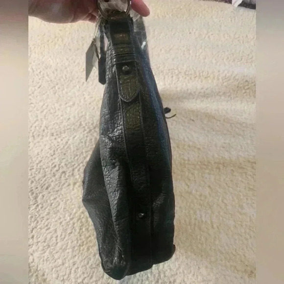 NWT Jessica Simpson Black and Silver Leather Bag - Picture 6 of 14